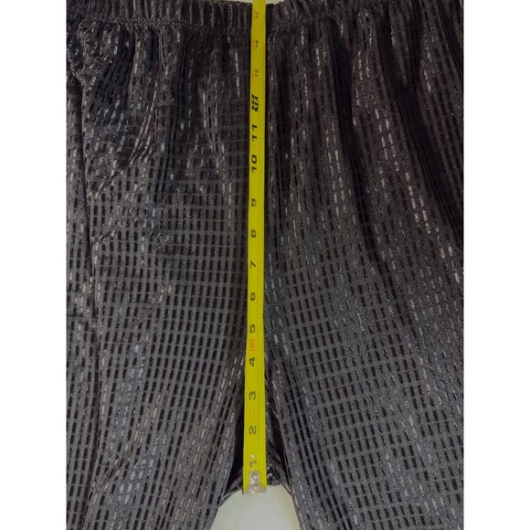 Vintage 90s Frederick’s of Hollywood Black Shimmer Lounge Set Robe Pants USA OS - Picture 10 of 12